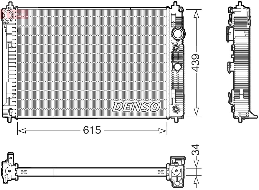 Denso Kühler, Motorkühlung [Hersteller-Nr. DRM46045] für Infiniti