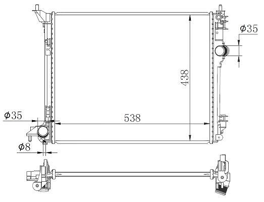 Nrf Kühler, Motorkühlung [Hersteller-Nr. 59270] für Renault