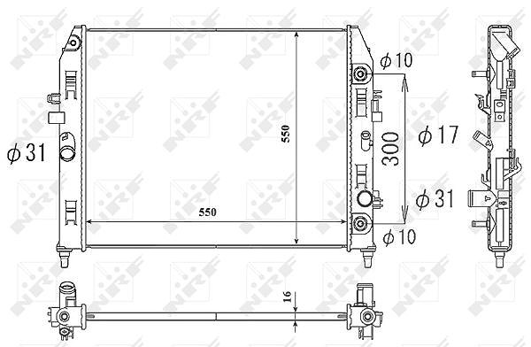Nrf Kühler, Motorkühlung [Hersteller-Nr. 53851] für Mazda
