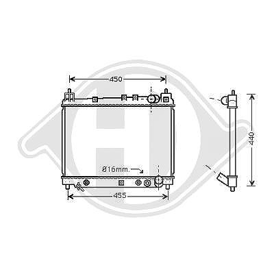 Diederichs Kühler, Motorkühlung [Hersteller-Nr. 8660553] für Toyota