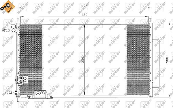 Nrf Kondensator, Klimaanlage [Hersteller-Nr. 35740] für Honda
