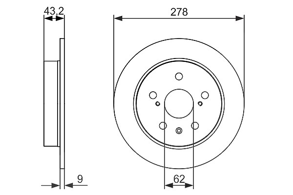 Bosch Bremsscheibe [Hersteller-Nr. 0986479047] für Suzuki, Fiat