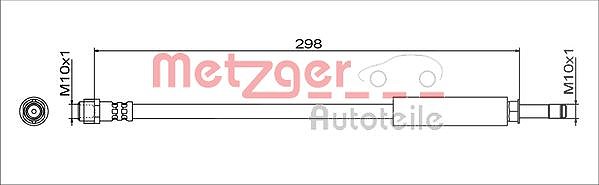 Metzger Autoteile Bremsschlauch [Hersteller-Nr. 4111786] für Mercedes-Benz