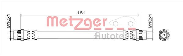 Metzger Autoteile Bremsschlauch [Hersteller-Nr. 4111797] für Smart, Renault