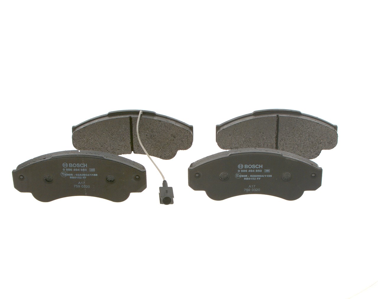 Bosch Bremsbelagsatz, Scheibenbremse [Hersteller-Nr. 0986494850] für Citroën