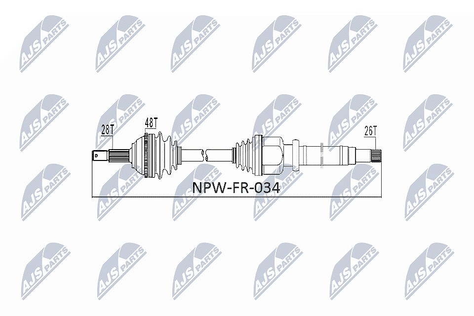 Nty Antriebswelle [Hersteller-Nr. NPW-FR-034] für Ford