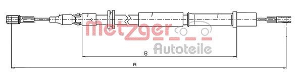 Metzger Autoteile Seilzug, Feststellbremse [Hersteller-Nr. 10.9832] für Mercedes-Benz