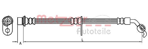 Metzger Autoteile Bremsschlauch [Hersteller-Nr. 4110098] für Toyota