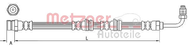 Metzger Autoteile Bremsschlauch [Hersteller-Nr. 4111087] für Audi