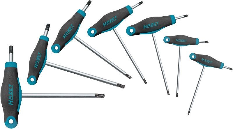 Hazet Schraubendreher Satz - mit T-Griff - TORX® Profil -7-tlg. [Hersteller-Nr. 829KKT/7]