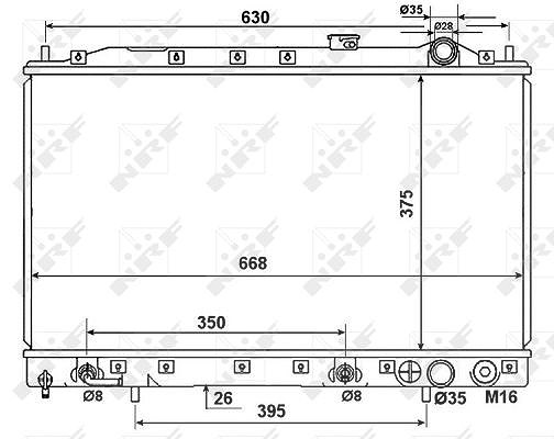 Nrf Kühler, Motorkühlung [Hersteller-Nr. 53274] für Mitsubishi