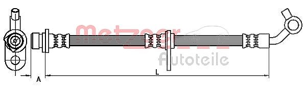 Metzger Autoteile Bremsschlauch [Hersteller-Nr. 4110499] für Honda