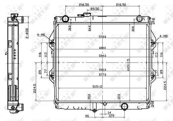 Nrf Kühler, Motorkühlung [Hersteller-Nr. 53151] für Toyota