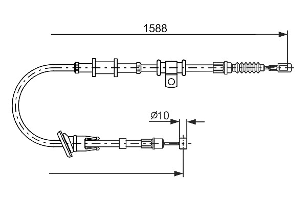 Bosch Seilzug, Feststellbremse [Hersteller-Nr. 1987482245] für Mitsubishi