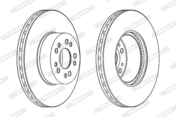 Ferodo 1x Bremsscheibe [Hersteller-Nr. DDF1061C-1] für Mercedes-Benz