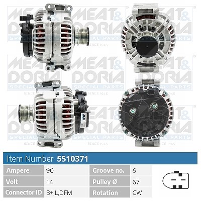 Meat & Doria Generator [Hersteller-Nr. 5510371] für VW
