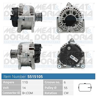Meat & Doria Generator [Hersteller-Nr. 5515105] für Renault, Peugeot, Dacia