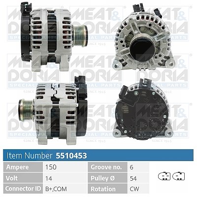Meat & Doria Generator [Hersteller-Nr. 5510453] für Volvo, Ford, Mazda