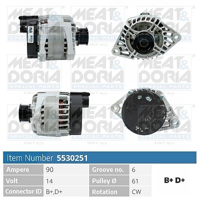 Meat & Doria Generator [Hersteller-Nr. 5530251] für Alfa Romeo, Lancia, Fiat