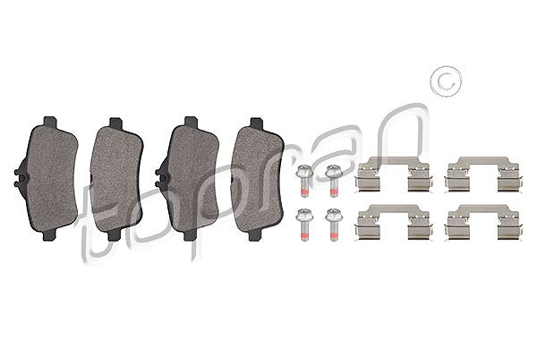 Topran Bremsbelagsatz, Scheibenbremse [Hersteller-Nr. 409502] für Mercedes-Benz