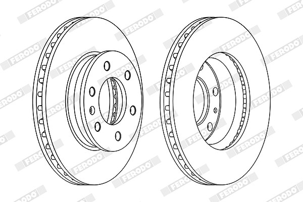 Ferodo 1x Bremsscheibe [Hersteller-Nr. FCR310C] für Mercedes-Benz, VW