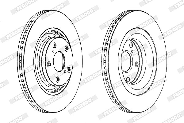 Ferodo Bremsscheibe [Hersteller-Nr. DDF1754C] für Toyota