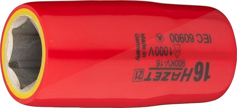 Hazet Steckschlüsseleinsatz - schutzisoliert - 1/2 - Sechskant - 16mm [Hersteller-Nr. 900KV-16]