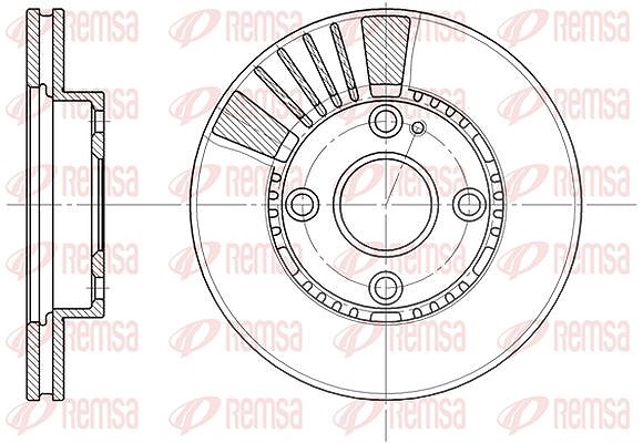 Kawe 1x Bremsscheibe [Hersteller-Nr. 683410] für Mazda