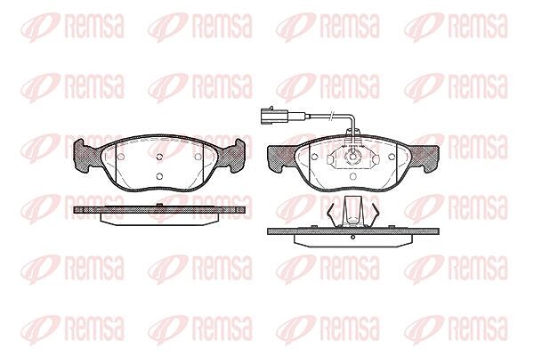 Kawe Bremsbelagsatz, Scheibenbremse [Hersteller-Nr. 058722] für Alfa Romeo, Fiat