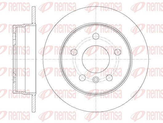 Kawe 1x Bremsscheibe [Hersteller-Nr. 6106500] für Mercedes-Benz