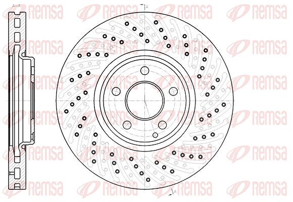 Kawe 1x Bremsscheibe [Hersteller-Nr. 6112310] für Mercedes-Benz