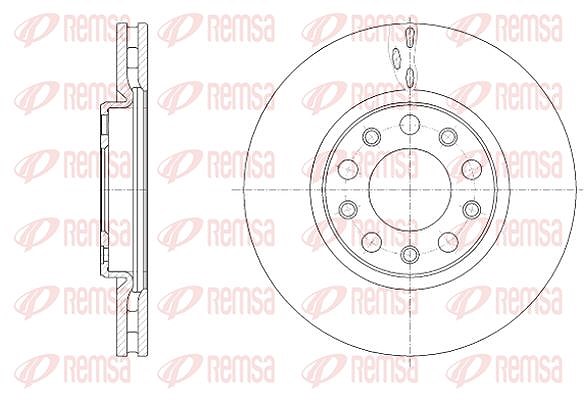 Kawe 1x Bremsscheibe [Hersteller-Nr. 6138910] für Jeep, Fiat, Alfa Romeo, Audi