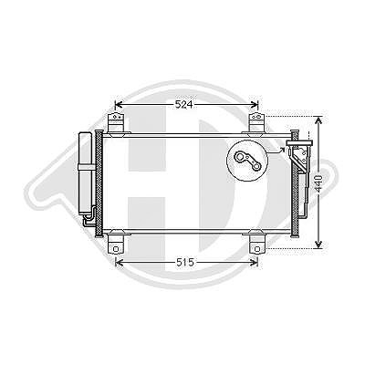 Diederichs Kondensator, Klimaanlage [Hersteller-Nr. DCC1234] für Mazda