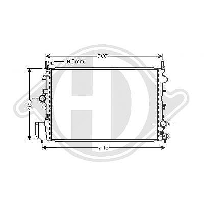 Diederichs Kühler, Motorkühlung [Hersteller-Nr. DCM2669] für Saab, Fiat, Opel