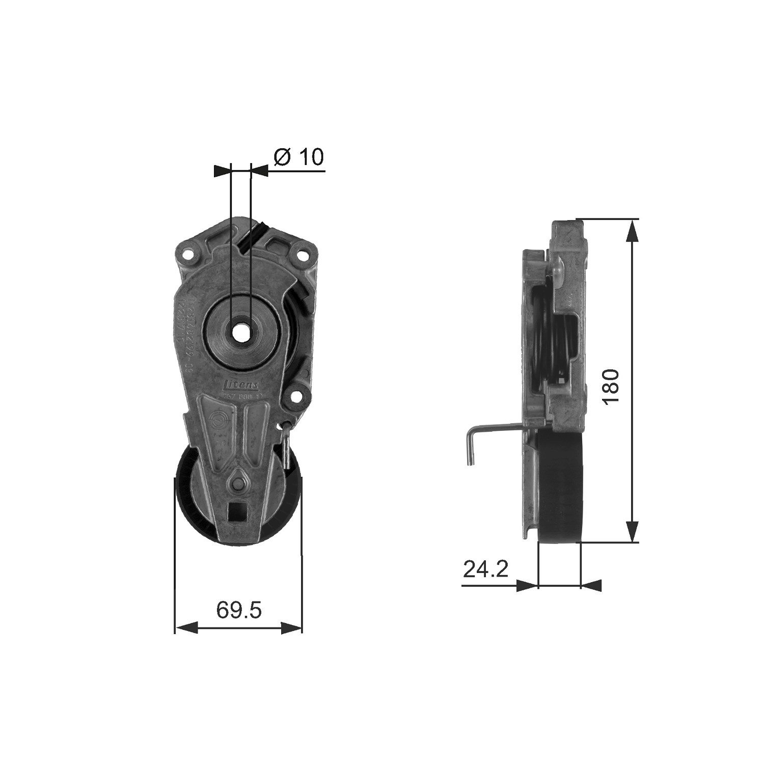 Gates Spannrolle, Keilrippenriemen [Hersteller-Nr. T38405] für Mini