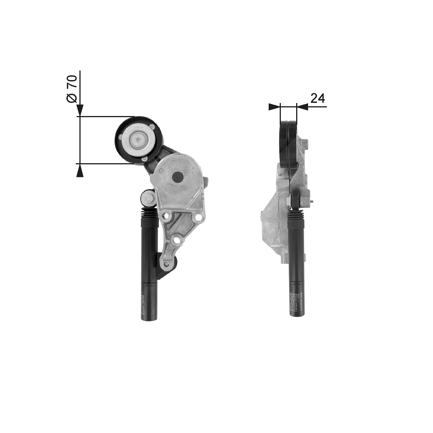 Gates Spannrolle, Keilrippenriemen [Hersteller-Nr. T38192] für Audi, Skoda, VW, Seat