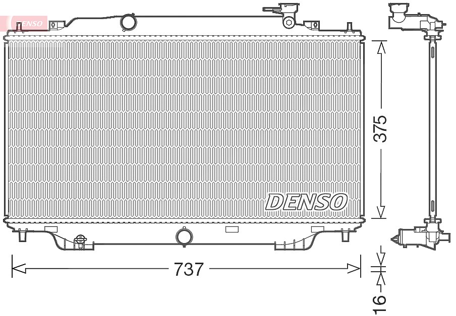 Denso Kühler, Motorkühlung [Hersteller-Nr. DRM44042] für Mazda
