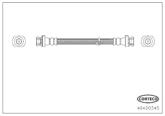 Corteco Bremsschlauch [Hersteller-Nr. 49420345] für Nissan