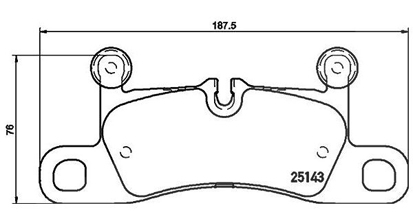 Magneti Marelli Bremsbelagsatz, Scheibenbremse [Hersteller-Nr. 363700465042] für Porsche