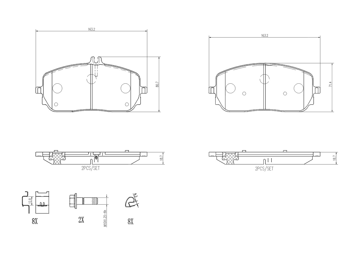 Für BREMBO P 50 152 Brake Pad Set, disc brake P 50 152 Brake pads set front (wi - Bild 7