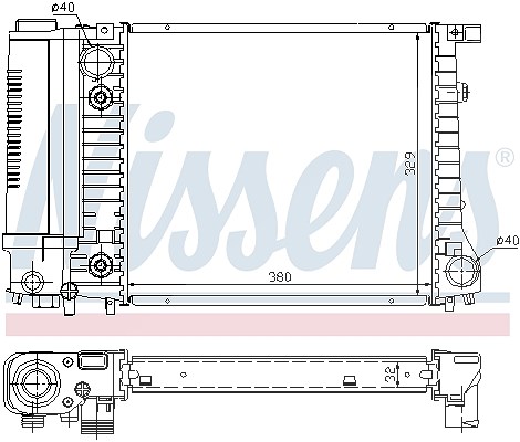 Nissens Kühler, Motorkühlung [Hersteller-Nr. 60731A] für BMW