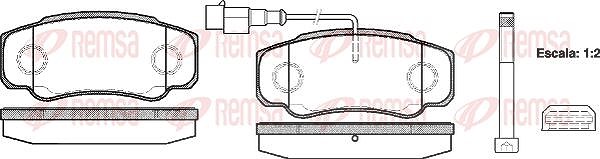 Kawe Bremsbelagsatz, Scheibenbremse [Hersteller-Nr. 096102] für Iveco, Nissan