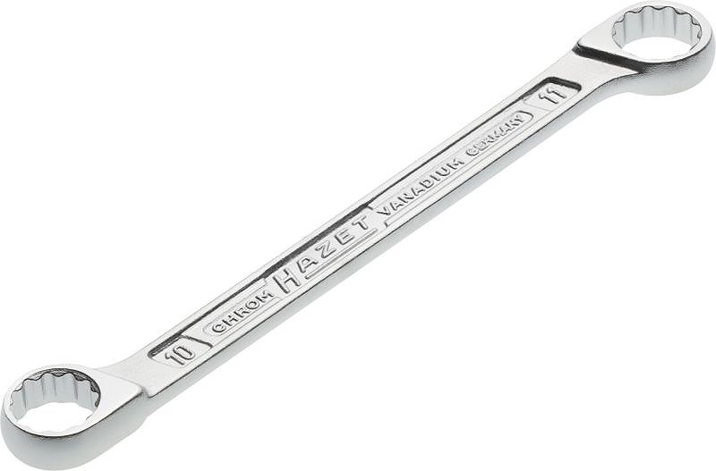 Hazet Doppel-Ringschlüssel - Doppel-Sechskant-Tractionsprofil - 10x11mm [Hersteller-Nr. 610N-10X11]