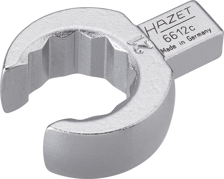 Hazet Einsteck-Ringschlüssel - offen - Vierkant 9x12mm - Zwölfkant 21mm [Hersteller-Nr. 6612C-21]