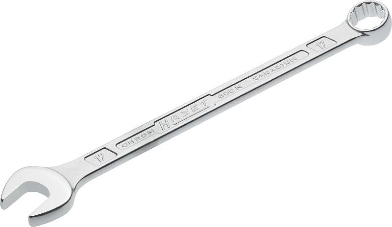 Hazet Ring-Maulschlüssel - Doppel-Sechskant-Tractionsprofil - 17 mm [Hersteller-Nr. 600N-17]