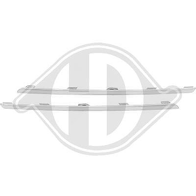 Diederichs Zier-/Schutzleistensatz, Kühlergitter [Hersteller-Nr. 4446043] für Renault