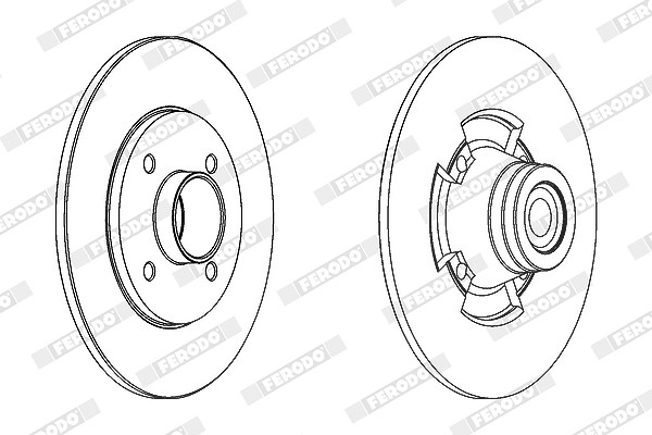 Ferodo 1x Bremsscheibe [Hersteller-Nr. DDF1515-1] für Renault