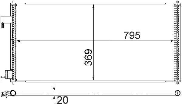 Mahle Kondensator, Klimaanlage [Hersteller-Nr. AC689000S] für Ford
