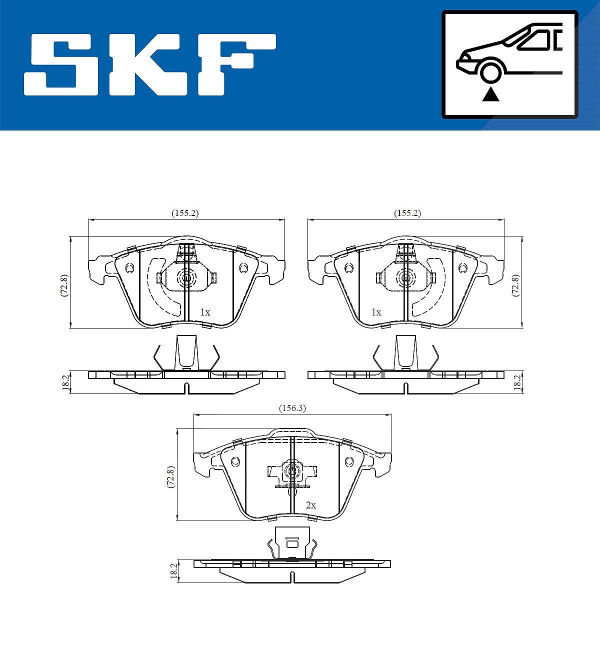 Bremsbeläge VKBP 80272 SKF für VOLVO SAAB MAZDA OPEL FORD - Bild 6