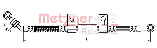 Metzger Autoteile Bremsschlauch [Hersteller-Nr. 4110827] für Kia
